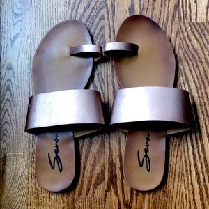 Seven7 rose gold sandals